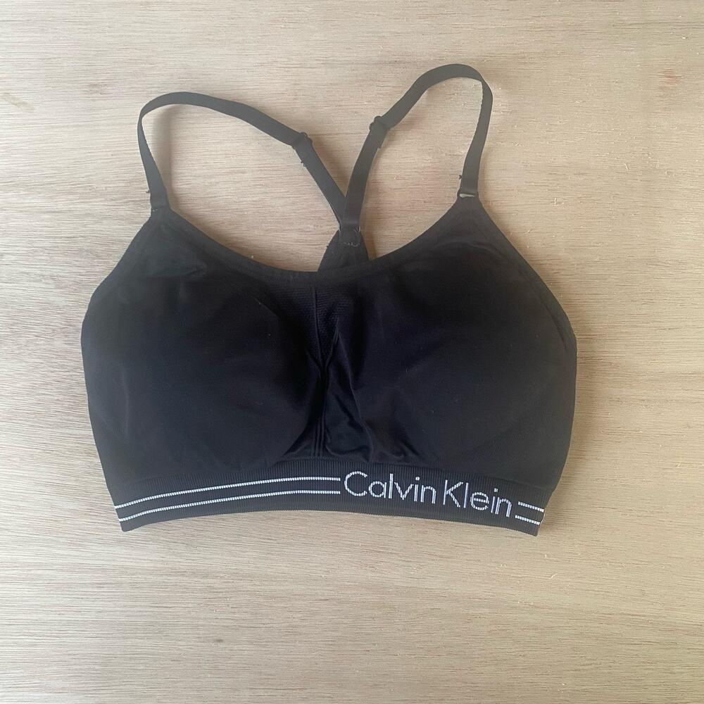 Calvin Klein Performance Women's Racerback Sports Bra w/Removable Pads Size S